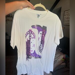 Queen of Sparkles purple boot T shirt